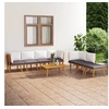 Image de Salon de jardin modulable bois gris 8 pieces 90.0 x 55 x 35 7 personnes