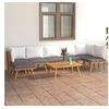 Image de Salon de jardin modulable bois massif gris 8 pieces 65 x 65 x 65 7 personnes