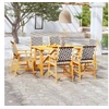 Image de Ensemble de Salle à Manger de Jardin 7 pcs Mobilier à Dîner de Patio Table et Chaises de Repas de Terrasse Extérieur 3087125
