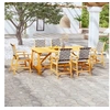 Image de Ensemble de Salle à Manger de Jardin 7 pcs Mobilier à Dîner de Patio Table et Chaises de Repas de Terrasse Extérieur Bois d'Acacia Solide