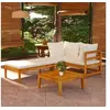 Image de Salon de jardin modulable Bois beige 3 pieces x 66 x 60 2 personnes