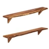 Image de Wandschappen 2 st 110x20x18 cm massief acaciahout337824