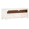 Image de Meuble TV Bois massif d'acacia 110x30x40 cm Blanc337849