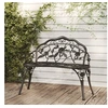 Image de Banc de jardin 100 cm Aluminium coulé Noir 317740