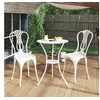 Image de Salon de jardin aluminium blanc 3 pieces 2 personnes