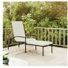 Image de Chaise longue en resine tressee H. 55 cm L. 195 cm noir non empilable non pliable