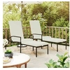 Image de Chaises longues avec repose-pied 2 pcs Résine tressée Marron