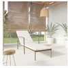 Image de Chaise longue de jardin avec coussin résine tressée marron317634