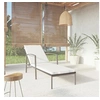 Image de Chaise longue de jardin avec coussin Résine tressée Noir