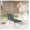 Image de Chaise longue de jardin avec coussin Résine tressée Gris