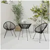 Image de Ensemble de Salle à Manger de Jardin 3 pcs Mobilier à Dîner de Patio Table et Chaises de Repas de Terrasse Meubles 3085448