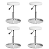 Image de Lot de 4 chaise de bar interieur non pliable en plastique H. 53 cm blanc