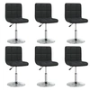 Image de Lot de 6 chaise en plastique non pliable H. 71 cm interieur noir