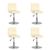 Image de Lot de 4 chaise H. 71 cm non pliable interieur en plastique beige