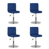 Image de Lot de 4 chaise en plastique non pliable H. 71 cm interieur bleu