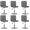 Image de Lot de 6 chaise interieur non pliable en plastique H. 71 cm gris