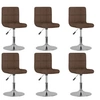 Image de Lot de 6 chaise H. 71 cm non pliable interieur en plastique marron