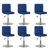 Image de Lot de 6 chaise en plastique non pliable H. 71 cm interieur bleu