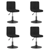 Image de Chaises pivotantes à manger lot de 4 noir velours