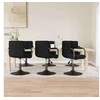 Image de Lot de 6 chaise de bar H. 71 cm non pliable interieur en plastique noir