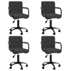 Image de Lot de 4 chaise interieur non pliable en plastique H. 76 cm noir