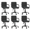 Image de Lot de 6 chaise interieur non pliable en plastique H. 76 cm noir