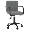 Image de Chaise pivotante de salle à manger Gris foncé Velours3088035