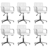 Image de Lot de 6 chaise interieur non pliable H. 74.5 cm en plastique blanc