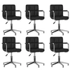 Image de Lot de 6 chaise H. 74.5 cm non pliable en plastique interieur noir