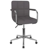 Image de Chaise pivotante de salle à manger Taupe Tissu