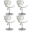 Image de Lot de 4 chaise de bureau en plastique non pliable H. 61 cm interieur blanc