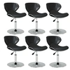 Image de Lot de 6 chaise de bureau interieur non pliable en plastique H. 61 cm noir