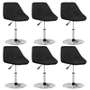 Image de Chaises à manger lot de 6 noir similicuir
