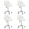 Image de Lot de 4 chaise interieur non pliable H. 67.5 cm en plastique blanc