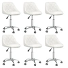 Image de Lot de 6 chaise interieur non pliable H. 67.5 cm en plastique blanc