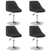 Image de Lot de 4 chaise interieur non pliable en plastique H. 62.5 cm noir
