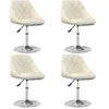 Image de Lot de 4 chaise interieur non pliable en plastique H. 62.5 cm beige