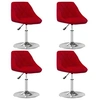 Image de Lot de 4 chaise interieur non pliable en plastique H. 62.5 cm rouge