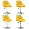Image de Lot de 4 chaise H. 62.5 cm non pliable interieur en plastique jaune