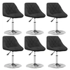 Image de Lot de 6 chaise en plastique non pliable H. 62.5 cm interieur noir