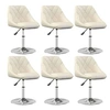 Image de Lot de 6 chaise H. 62.5 cm non pliable interieur en plastique beige