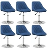 Image de Lot de 6 chaise en plastique non pliable H. 62.5 cm interieur bleu