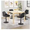 Image de Lot de 4 chaise en plastique non pliable interieur H. 62.5 cm noir