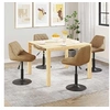 Image de Lot de 4 chaise interieur non pliable en plastique H. 62.5 cm marron