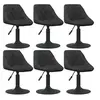 Image de Lot de 6 chaise en plastique non pliable interieur H. 62.5 cm noir