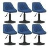 Image de Lot de 6 chaise interieur non pliable en plastique H. 62.5 cm bleu