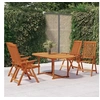 Image de Ensemble à Dîner de Jardin 5 pcs Mobilier de Salle à Manger de Patio Table et Chaises de Repas de Terrasse Extérieur 3087335