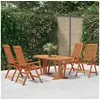 Image de Ensemble à Dîner de Jardin 5 pcs Mobilier de Salle à Manger de Patio Table et Chaises de Repas de Terrasse Extérieur 3087341
