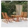 Image de Chaises de jardin pliables 4 pcs Bois d'eucalyptus massif 3087344