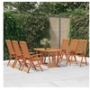 Image de Chaises de jardin pliables 6 pcs Bois d'eucalyptus massif 3087345